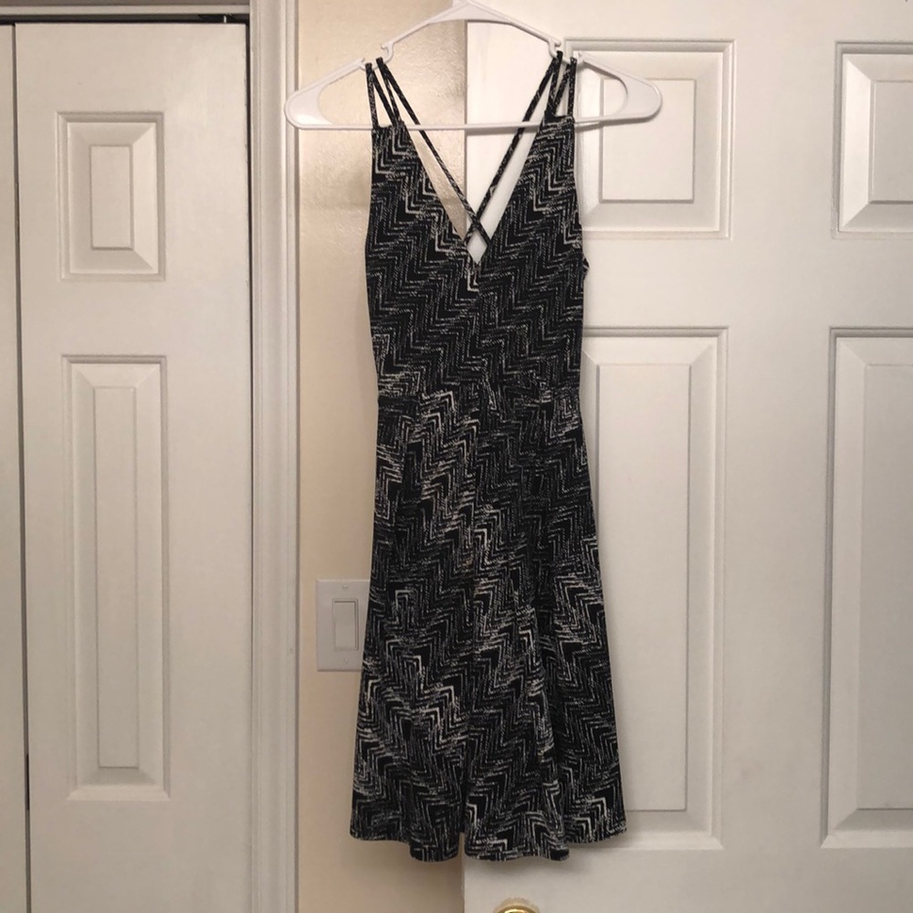 Black printed dress